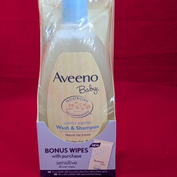 Aveeno 18 fl. oz. Wash & Shampoo with wipes - Picture 1 of 1